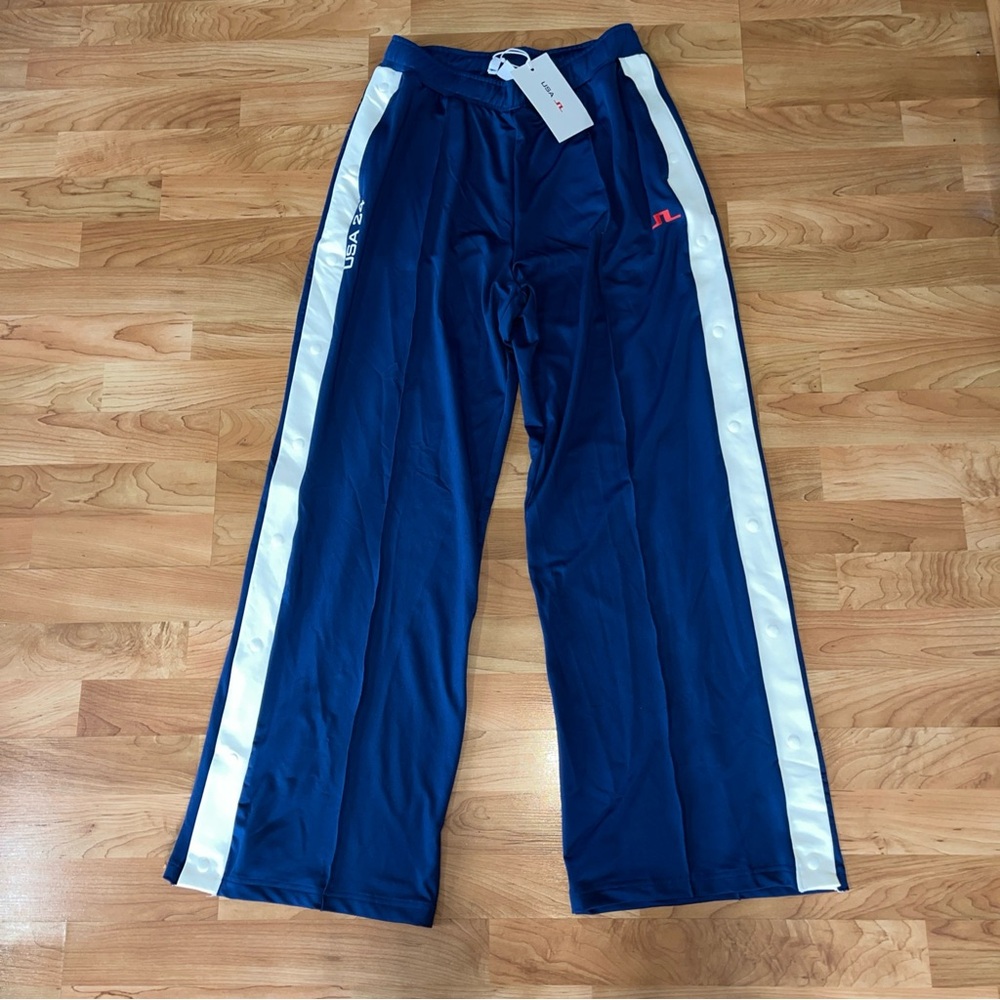 J.Lindeberg Navy Joggers with White Stripes